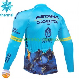 Homme Maillot vélo Hiver Thermal Astana Qazaqstan 2024 N001
